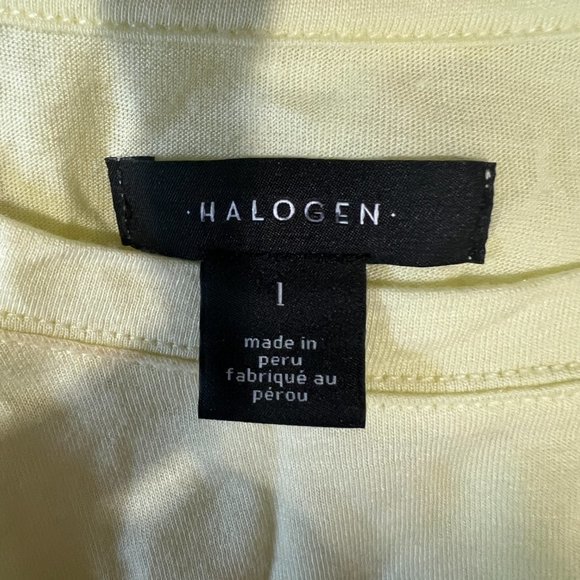 NWOT HALOGEN Short Sleeve Crewneck Tee in Green Wheat (L)‎ - Picture 7 of 10